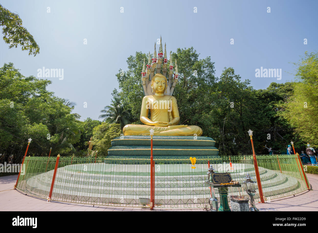 Nacprk statua del Buddha, Chak Yai tempio di Chanthaburi, Thailandia. Foto Stock