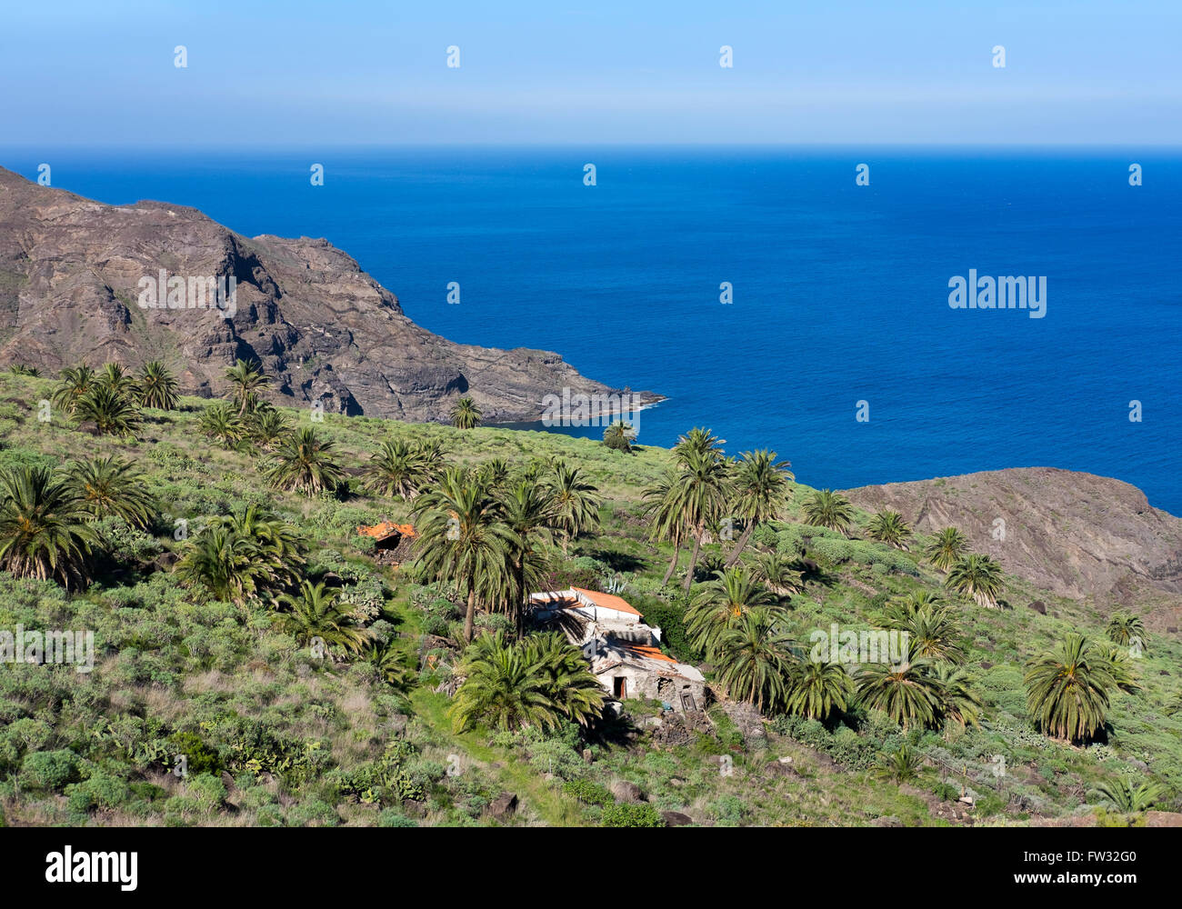 El Palmar vicino a Hermigua, La Gomera, isole Canarie, Spagna Foto Stock
