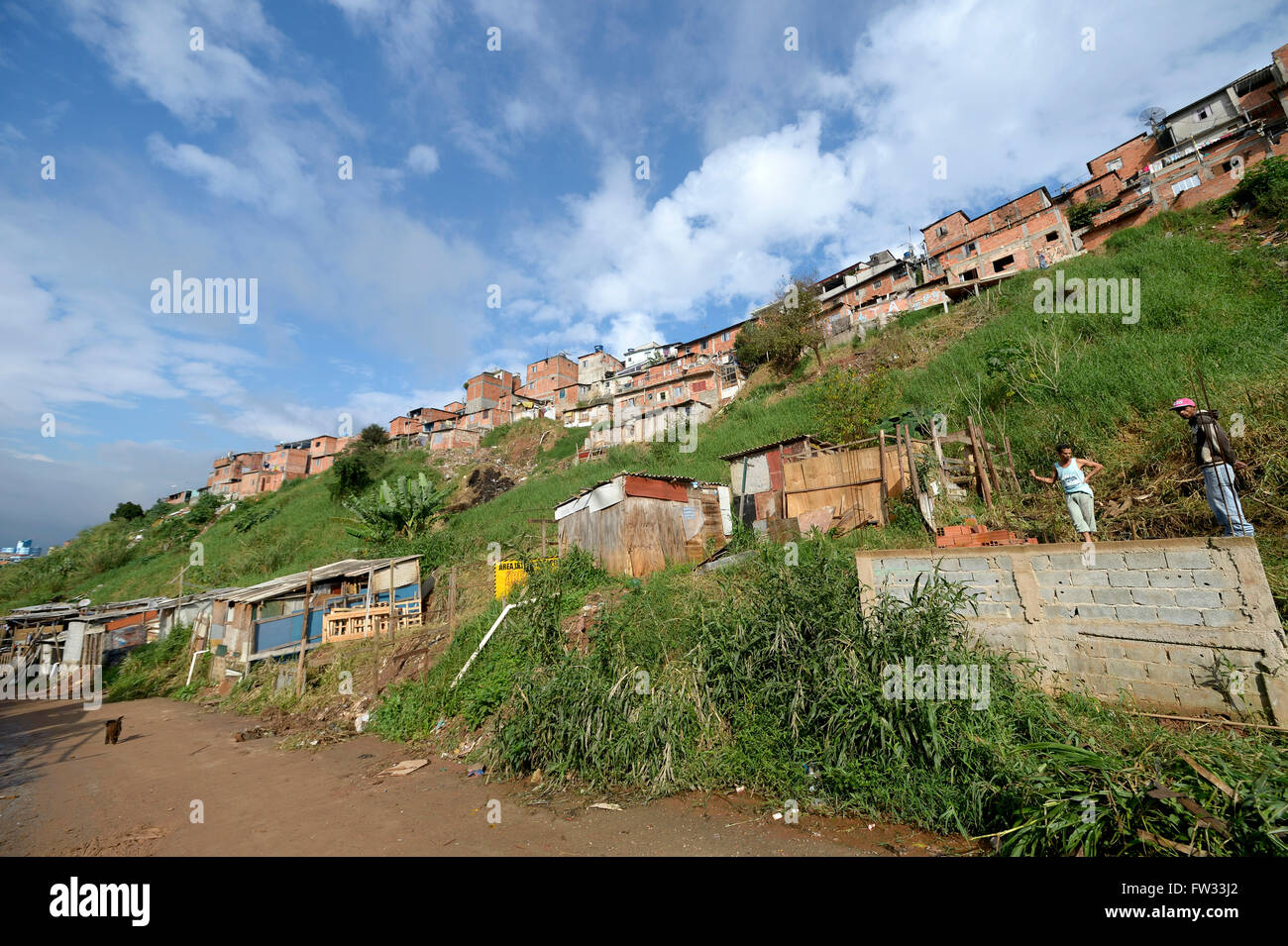 Favela, Sapopemba, Zona Sudeste, Sao Paulo del Brasile Foto Stock