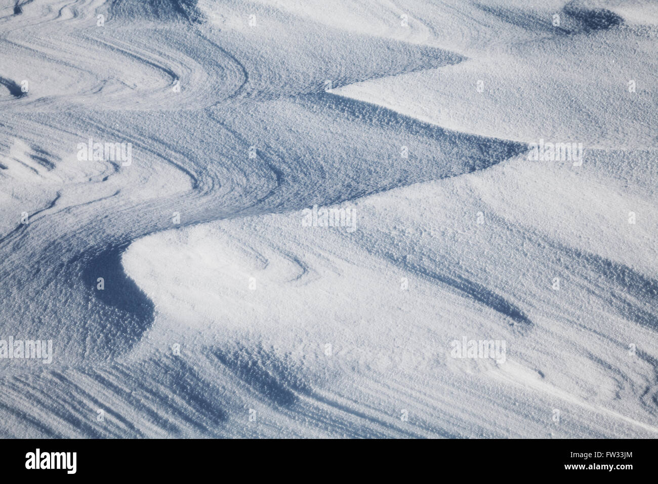 Cumuli di neve, le strutture nella neve in inverno, Feldberg, Foresta Nera, Baden-Württemberg, Germania Foto Stock