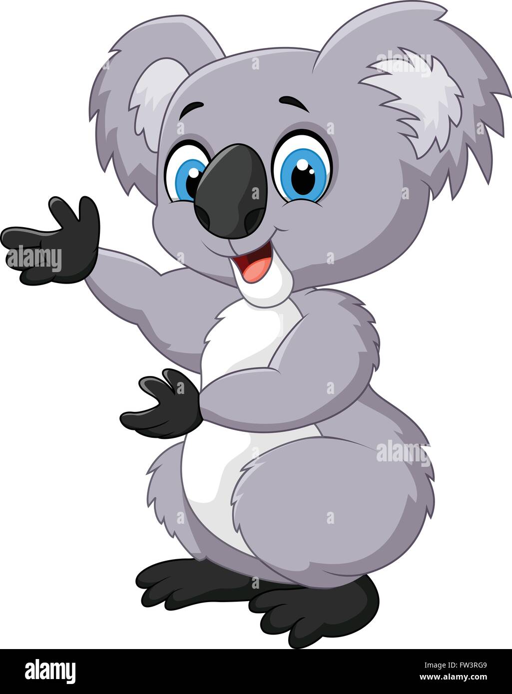 Happy cartoon koala Illustrazione Vettoriale