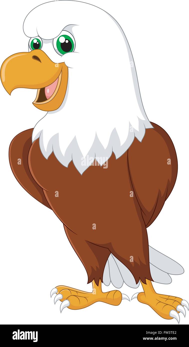 Carino eagle cartoon Illustrazione Vettoriale