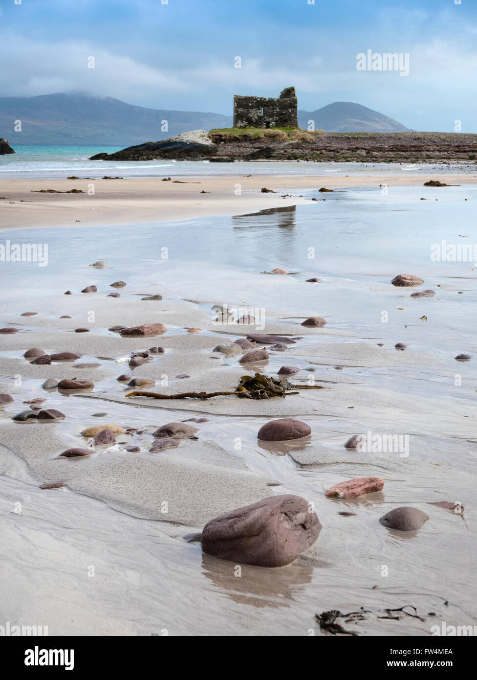 Ballinskelligs Beach, Kerry, Repubblica di Irlanda. Foto Stock