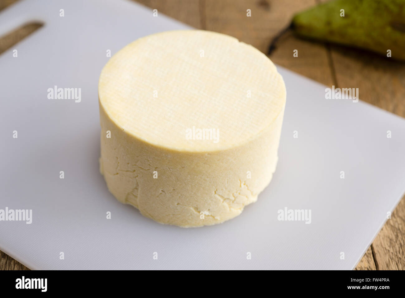 Truckle casereccio formaggio Cheshire. Foto Stock