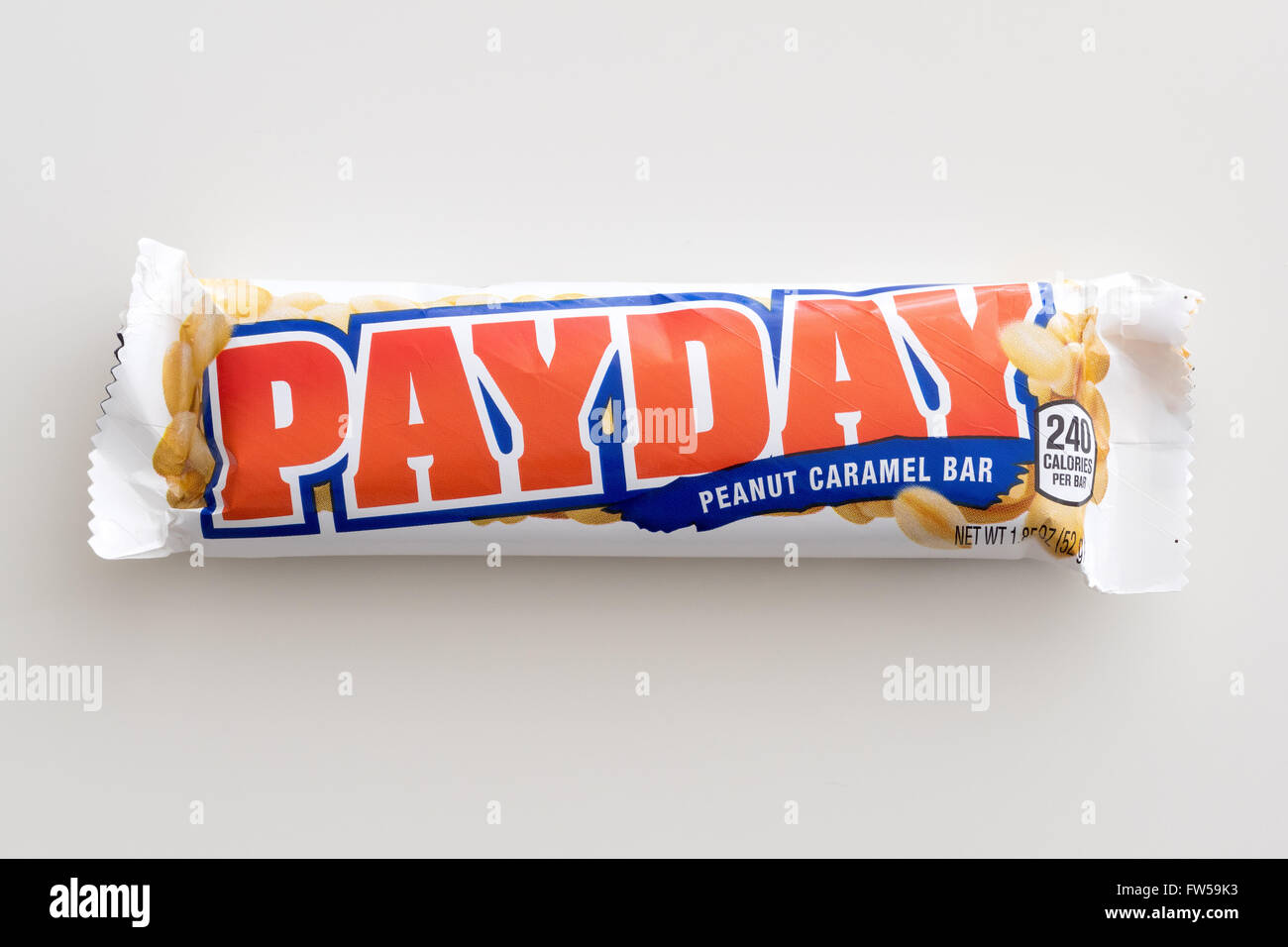 Un PayDay candy bar, che è prodotta dall'Hershey Company. Foto Stock