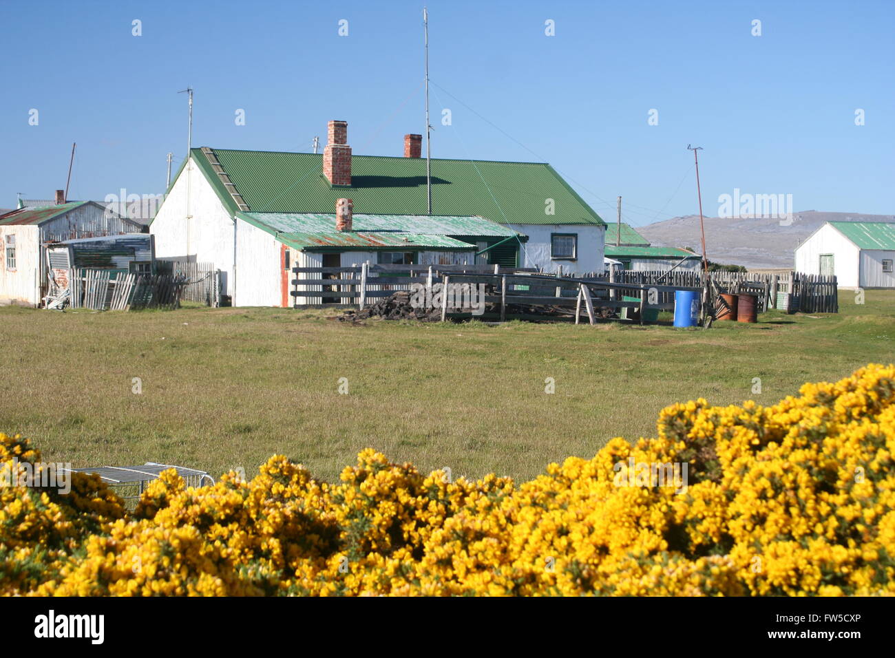 Fitzroy Isole Falkland British Overseas Territorio Foto Stock