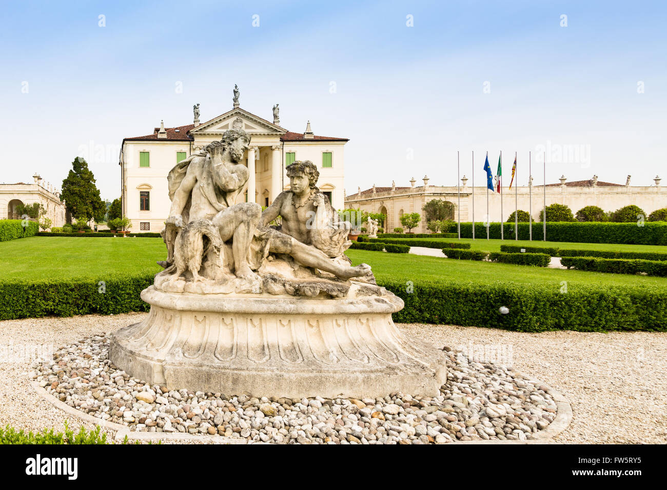 VICENZA, Italia - 13 Maggio: Villa Cordellina Lombardi, costruito nel XVIII secolo su progetto dell architetto Giorgio Massari Mercoledì, Foto Stock