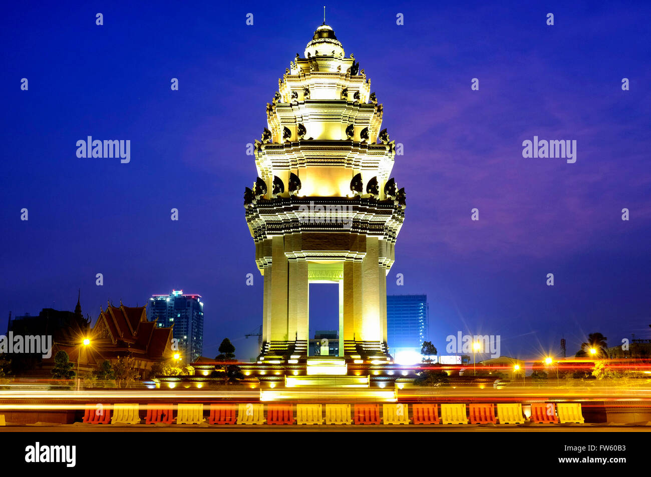 Indipendenza monumento, Phnom Penh Cambogia Foto Stock