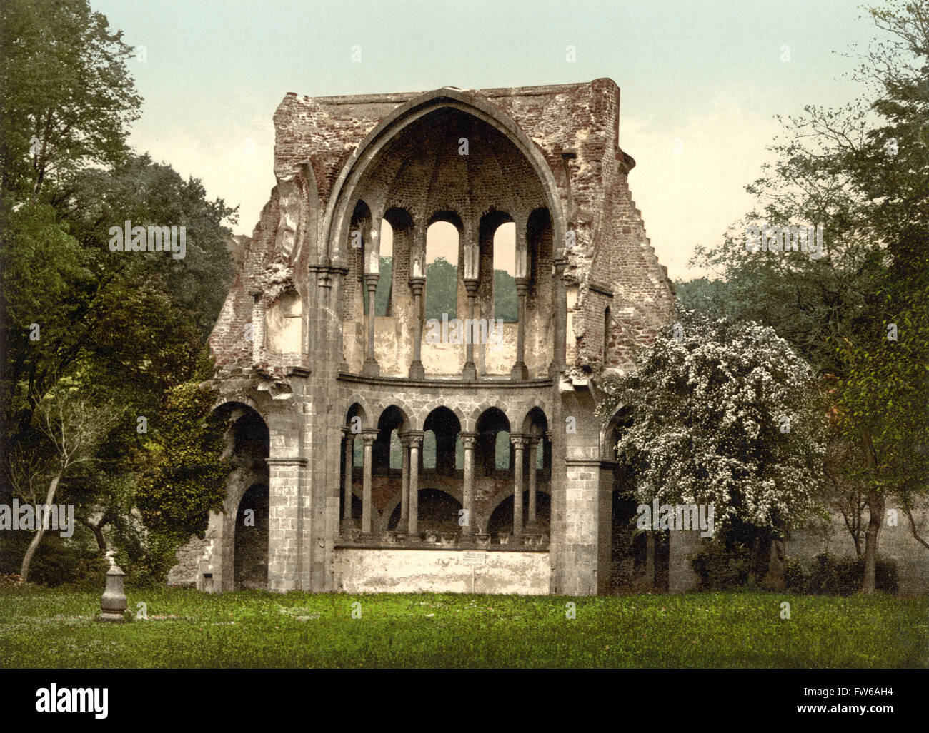 Rovine di Heisterbach Abbey, Renania settentrionale-Vestfalia, Germania, Photochrome Stampa, circa 1900 Foto Stock