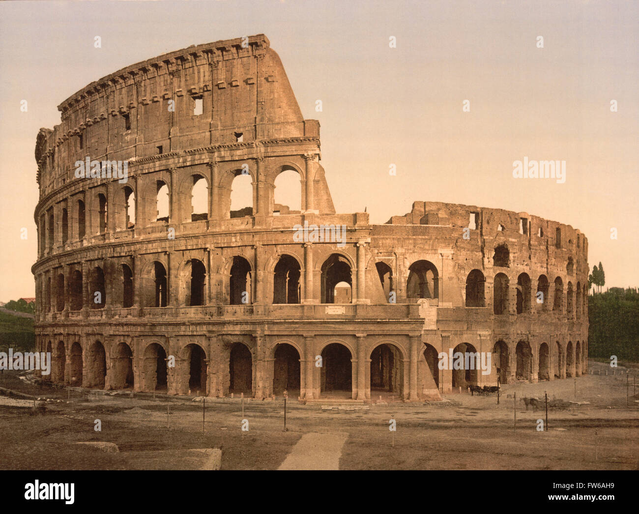 Colosseo, Roma, Italia, Photochrome Stampa, circa 1900 Foto Stock