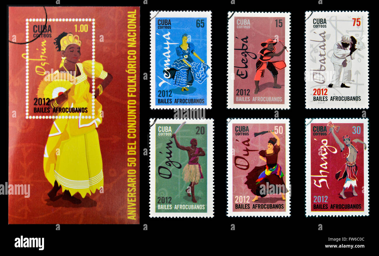 CUBA - circa 2012: francobolli stampati in Cuba dedicata alla ...