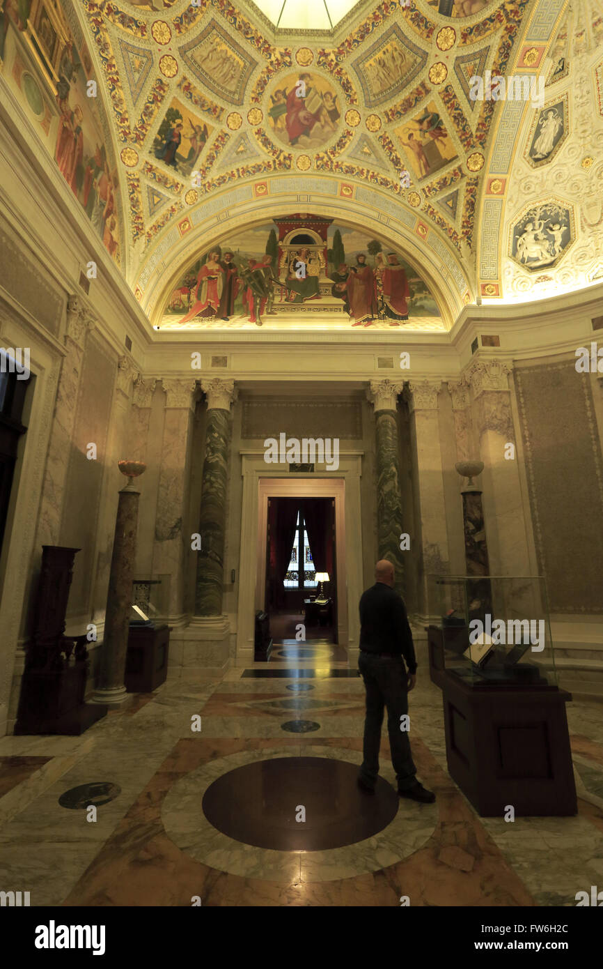 Rotunda del Morgan Library & Museum. Manhattan, New York City, Stati Uniti d'America Foto Stock