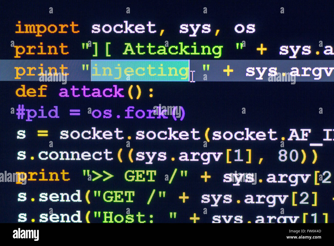 Attacco DDOS concept Foto Stock