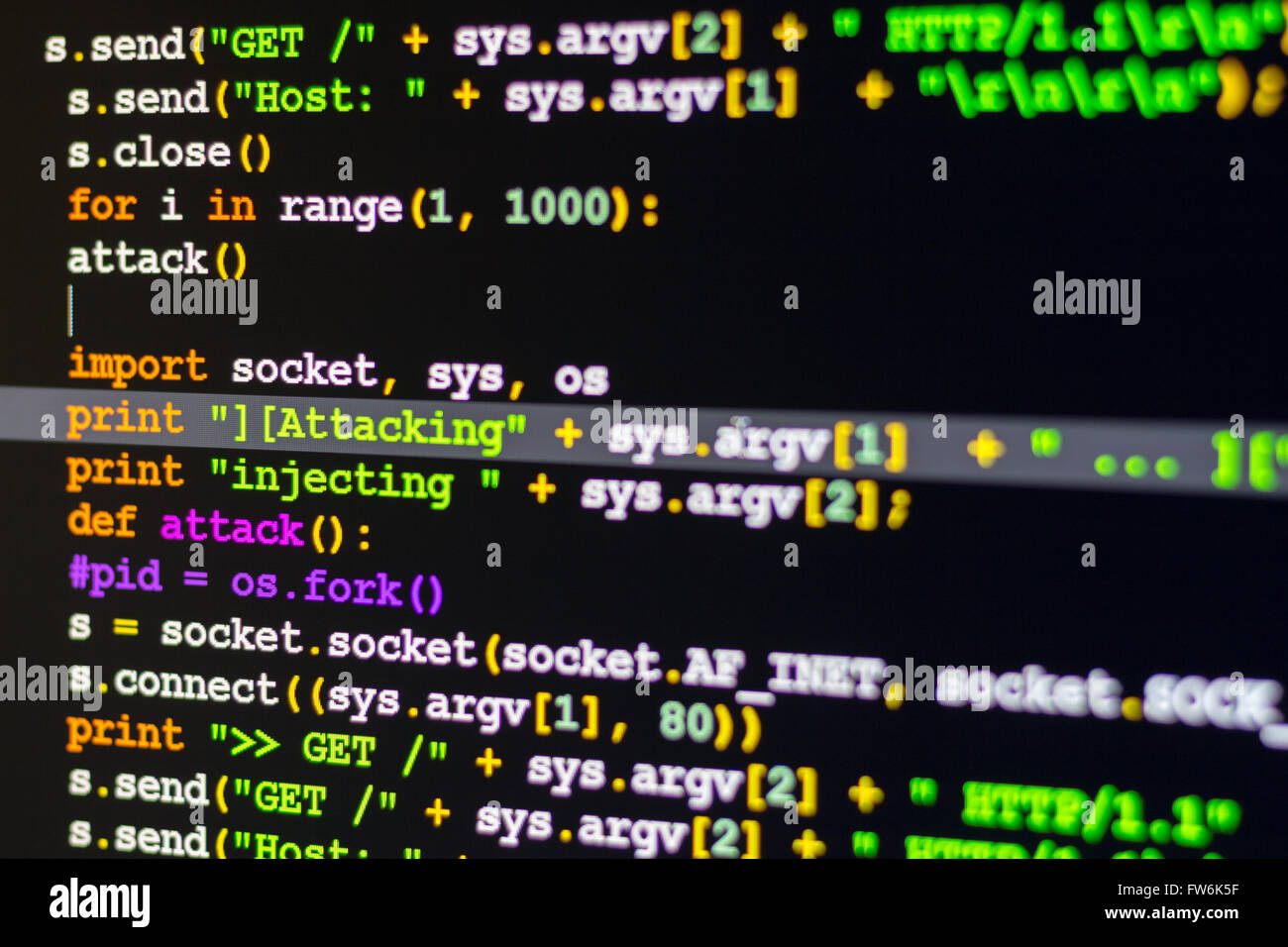 Attacco DDOS concept Foto Stock