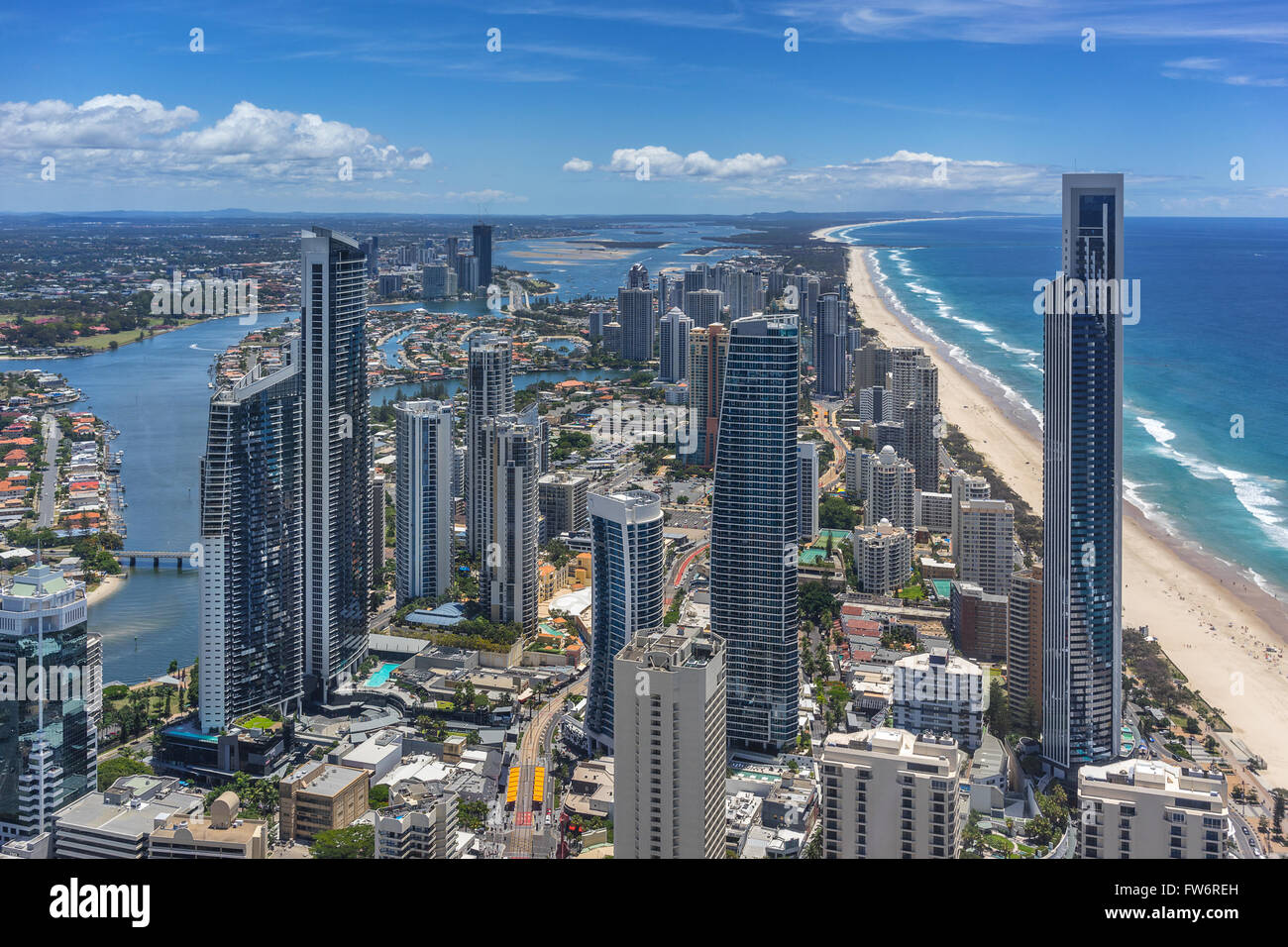 Surfers Paradise sulla Gold Coast in Australia Foto Stock