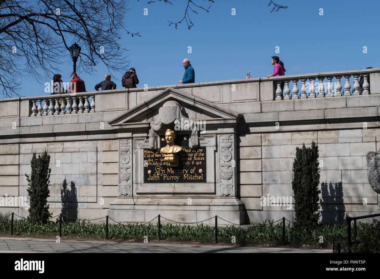 John Purroy Mitchel Memorial, al Central Park di New York Foto Stock