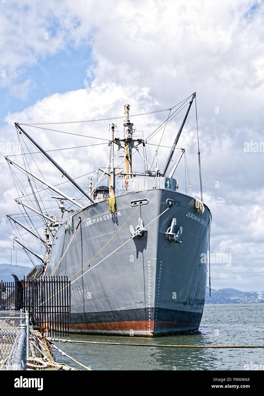 Vista panoramica della nave Liberty Geremia Obrien al Fisherman's Wharf. Foto Stock