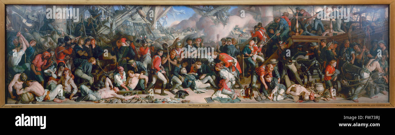 La morte di Nelson da Daniel Maclise, c.1859-64 Foto Stock