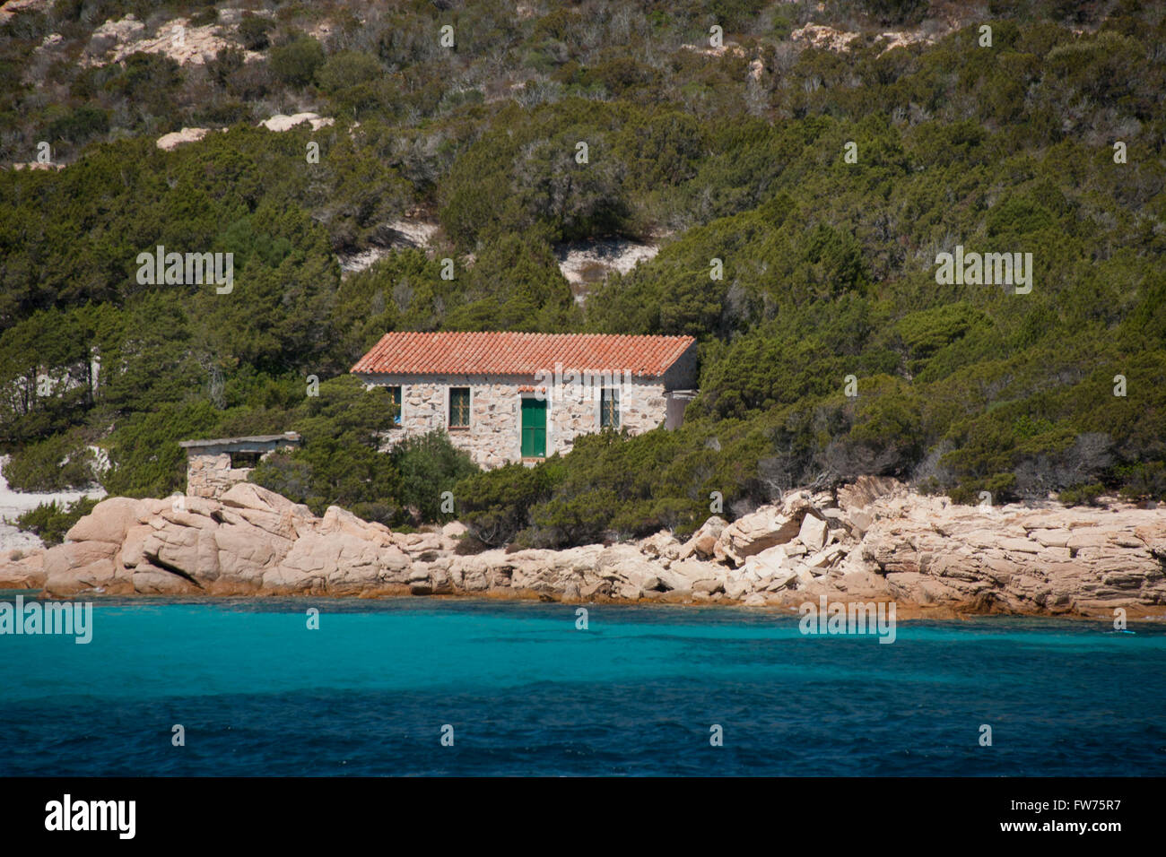 La costa di Spargi, isola dell'Arcipelago di La Maddalena in Sardegna, Italia Foto Stock