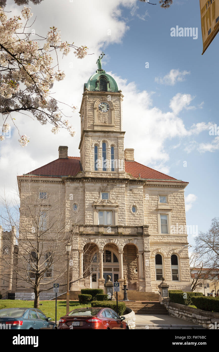 Rockingham County Circuit Court House, Court Square, Harrisonburg, Shenandoah Valley, Virginia, Stati Uniti d'America. Foto Stock
