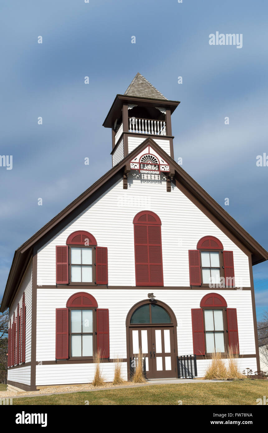 Il municipio vecchio edificio di bloomington minnesota ora museo di storia e motivi Foto Stock