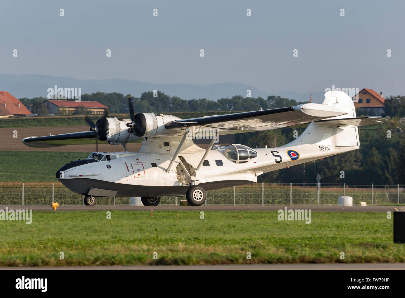 La II Guerra Mondiale era costruttiva PBY consolidato-5A Catalina Flying Boat N9767. Il Catalina è stato il pattugliamento marittimo di aeromobili. Foto Stock