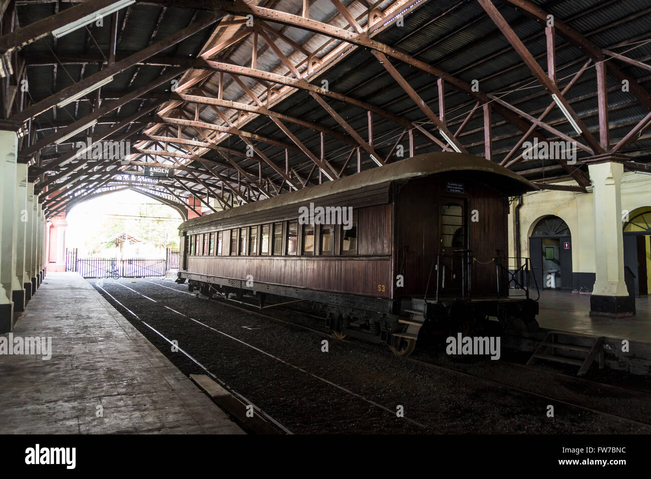 Vecchia Stazione Ferroviaria, ora Ferrocarril Museum, Asunción, Paraguay Foto Stock