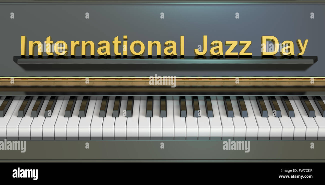 International Jazz giorno concetto , il rendering 3D Foto Stock