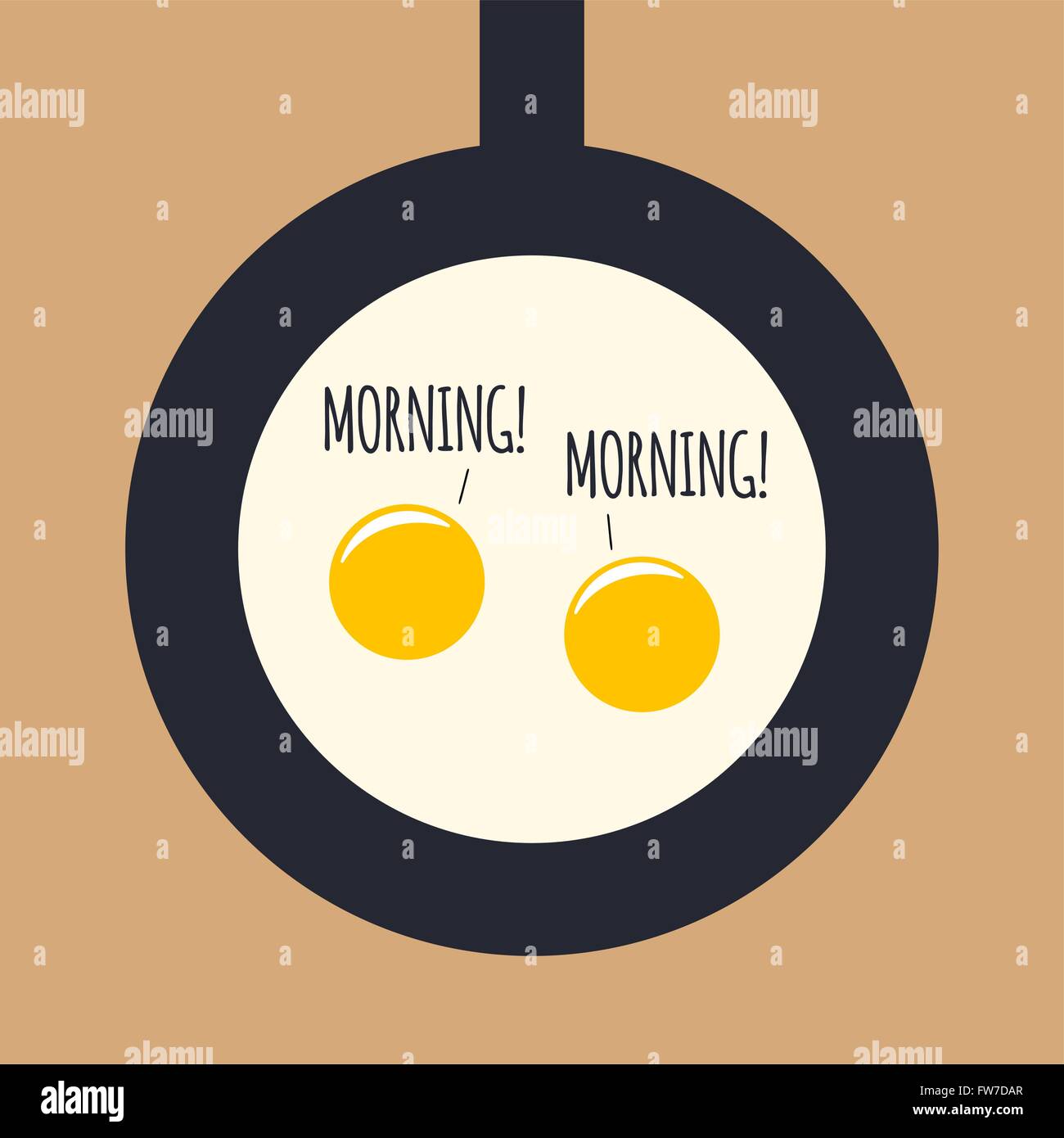 Due uova fritte salutare ogni altro. La colazione concetto illustrazione. Illustrazione Vettoriale