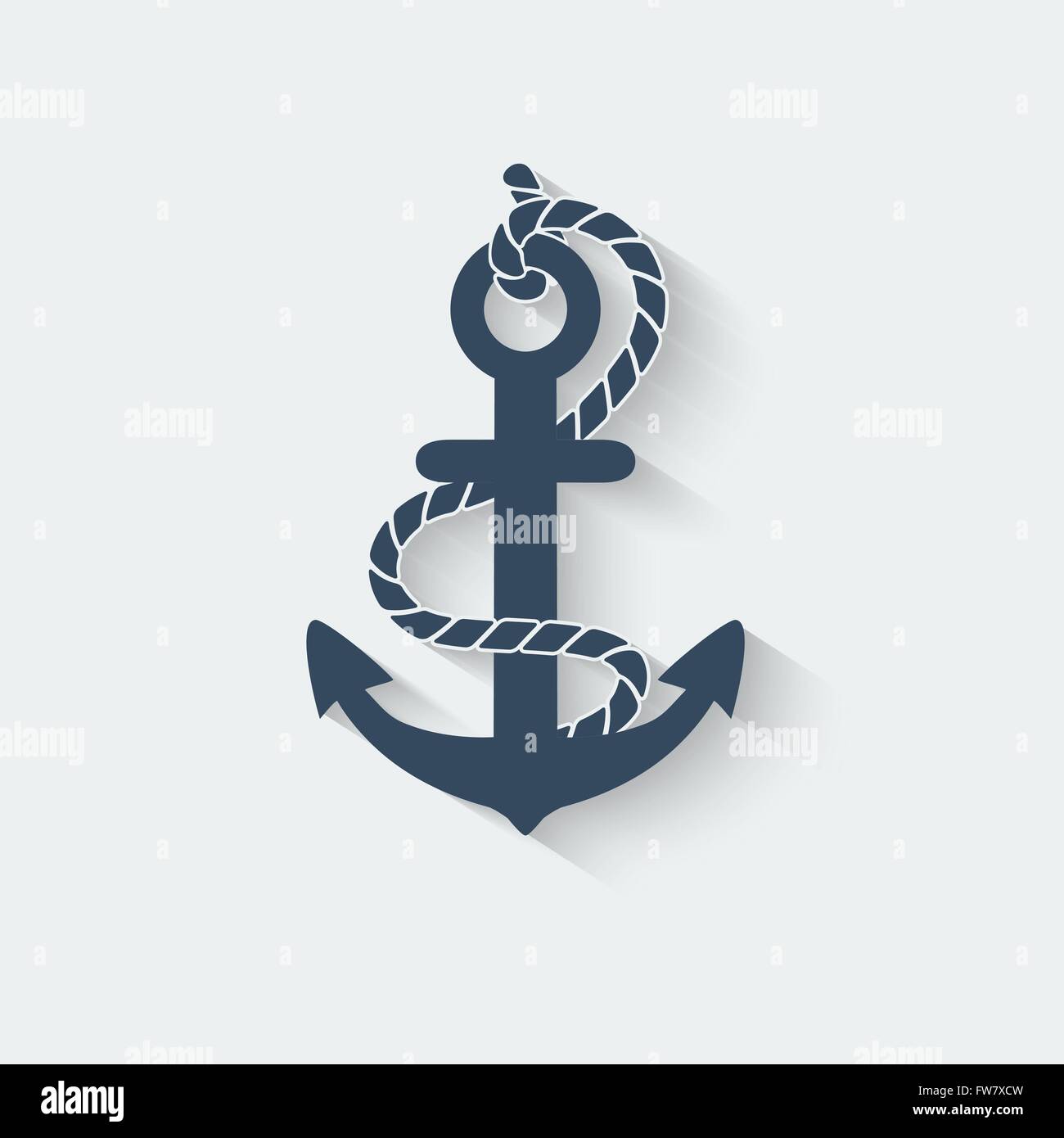 Ancoraggio simbolo nautico icona - illustrazione vettoriale EPS. 10 Illustrazione Vettoriale