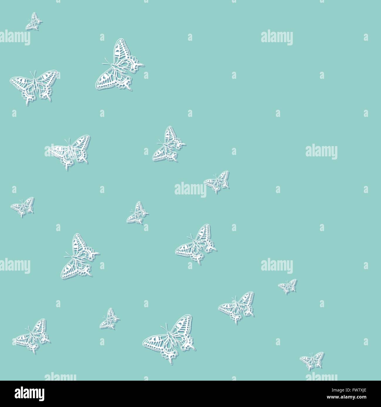 Butterfly sfondo blu - illustrazione vettoriale EPS. 8 Illustrazione Vettoriale