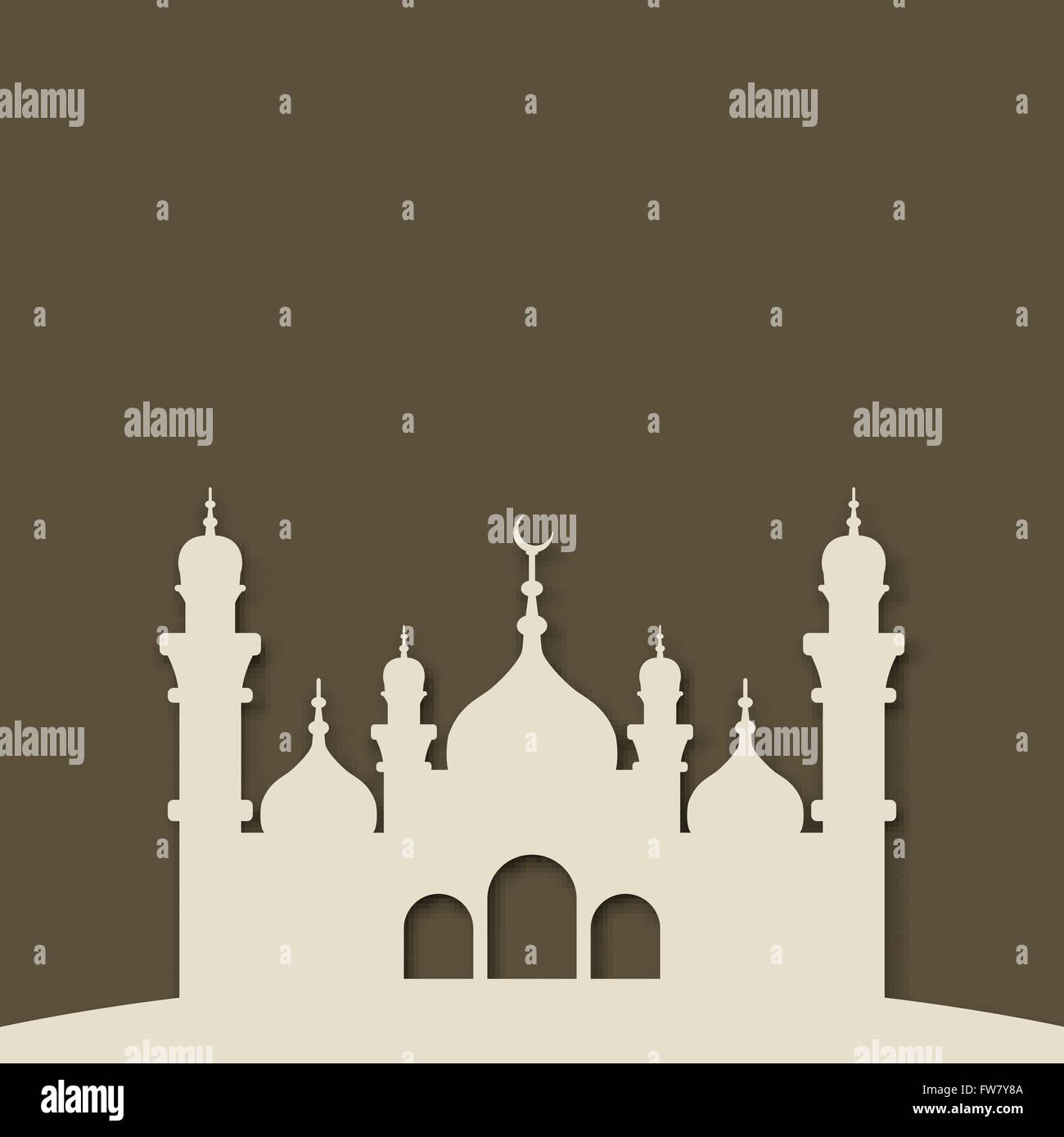 La moschea di sfondo islamico - illustrazione vettoriale EPS. 10 Illustrazione Vettoriale