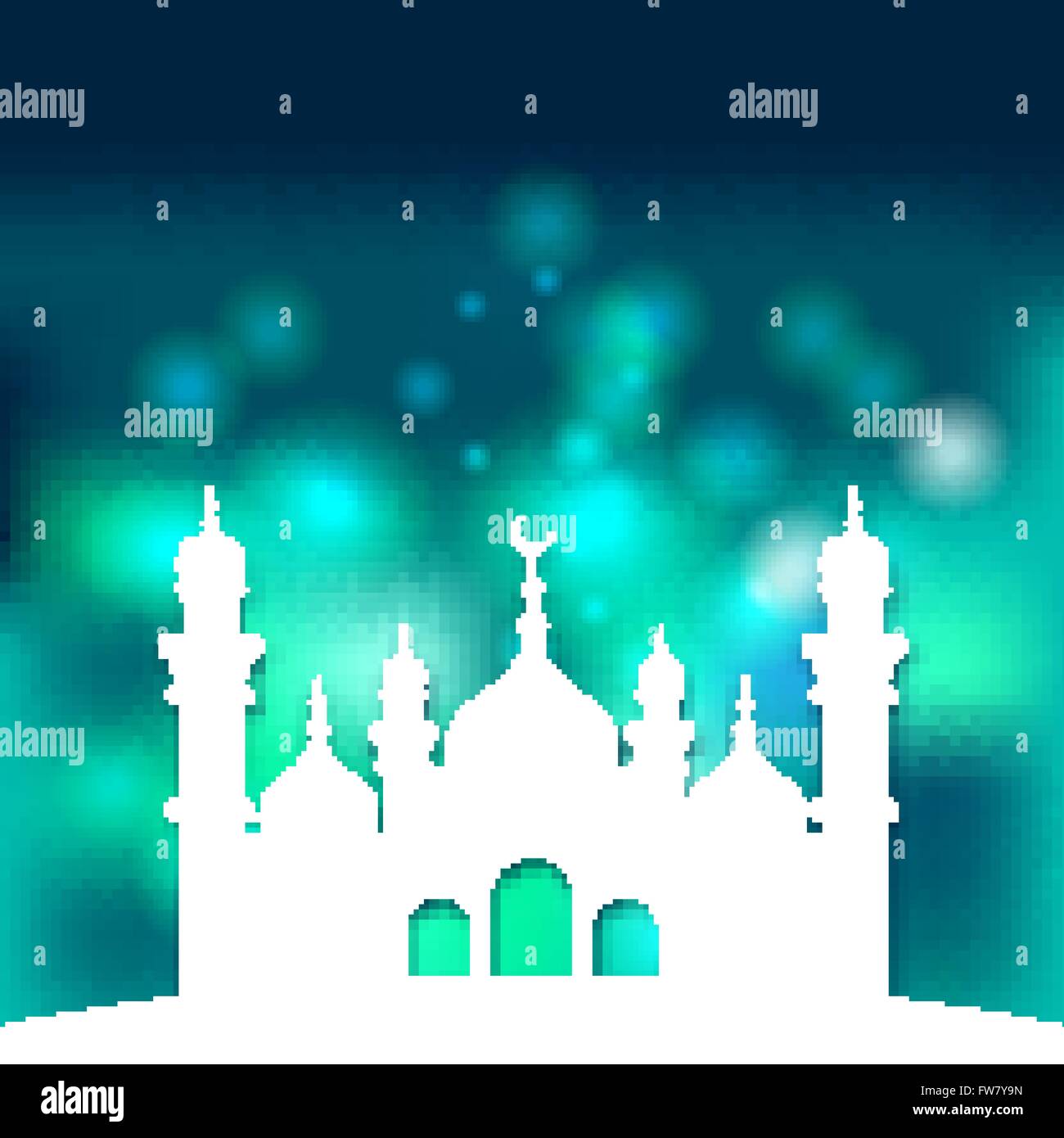 La moschea di sfondo islamico - illustrazione vettoriale EPS. 10 Illustrazione Vettoriale