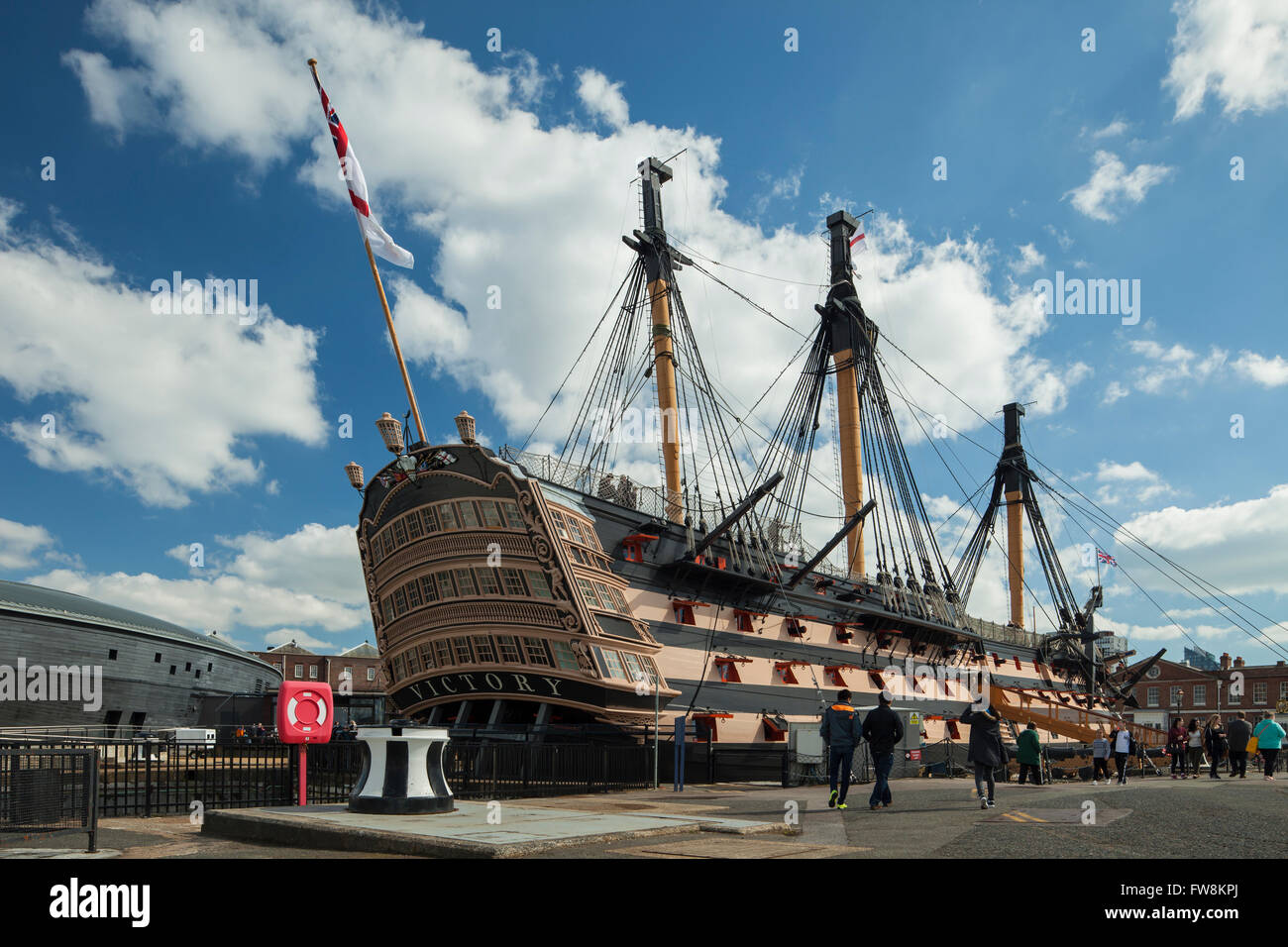 HMS Victory a Portsmouth Historic Dockyard, UK. Foto Stock