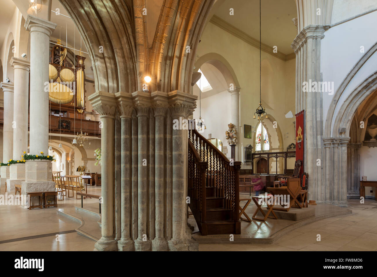 Cattedrale di Portsmouth interno, Portsmouth, Regno Unito. Foto Stock