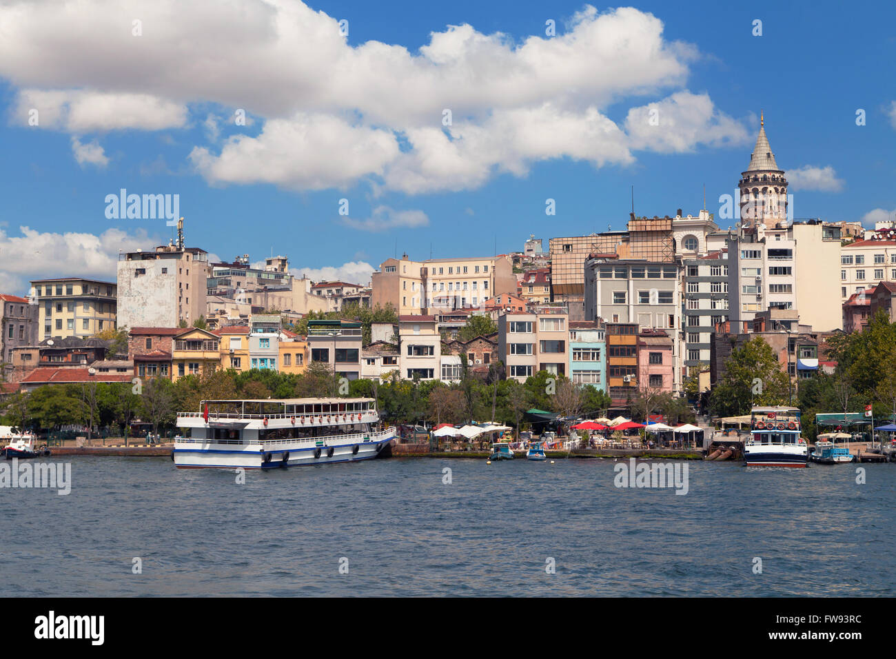 Distrinct del Karakoy dal Golden Horn, Istanbul, Turchia. Foto Stock