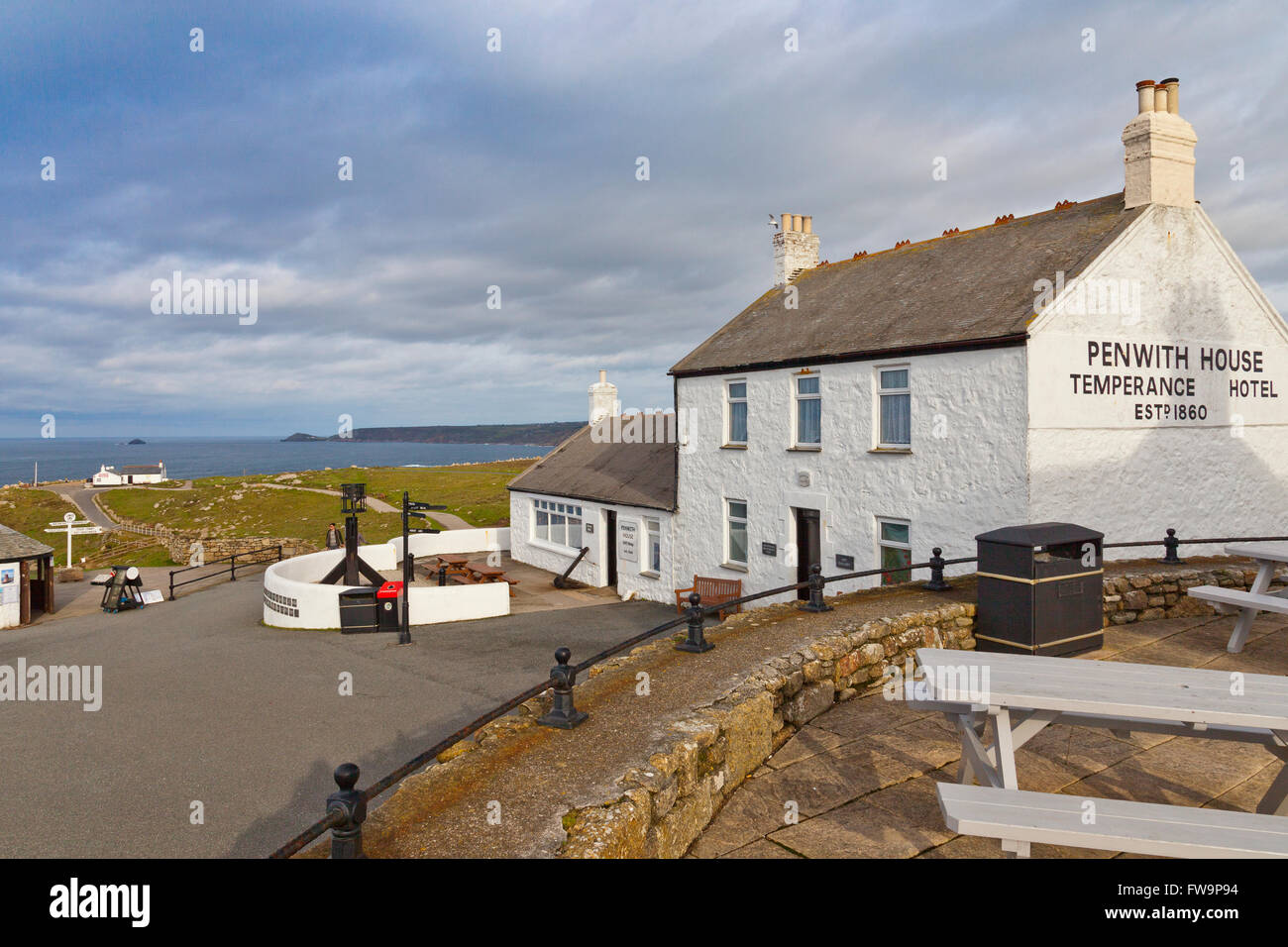 Penwith House Hotel temperanza al Land's End, Cornwall - il punto più occidentale del continente inglese, REGNO UNITO Foto Stock
