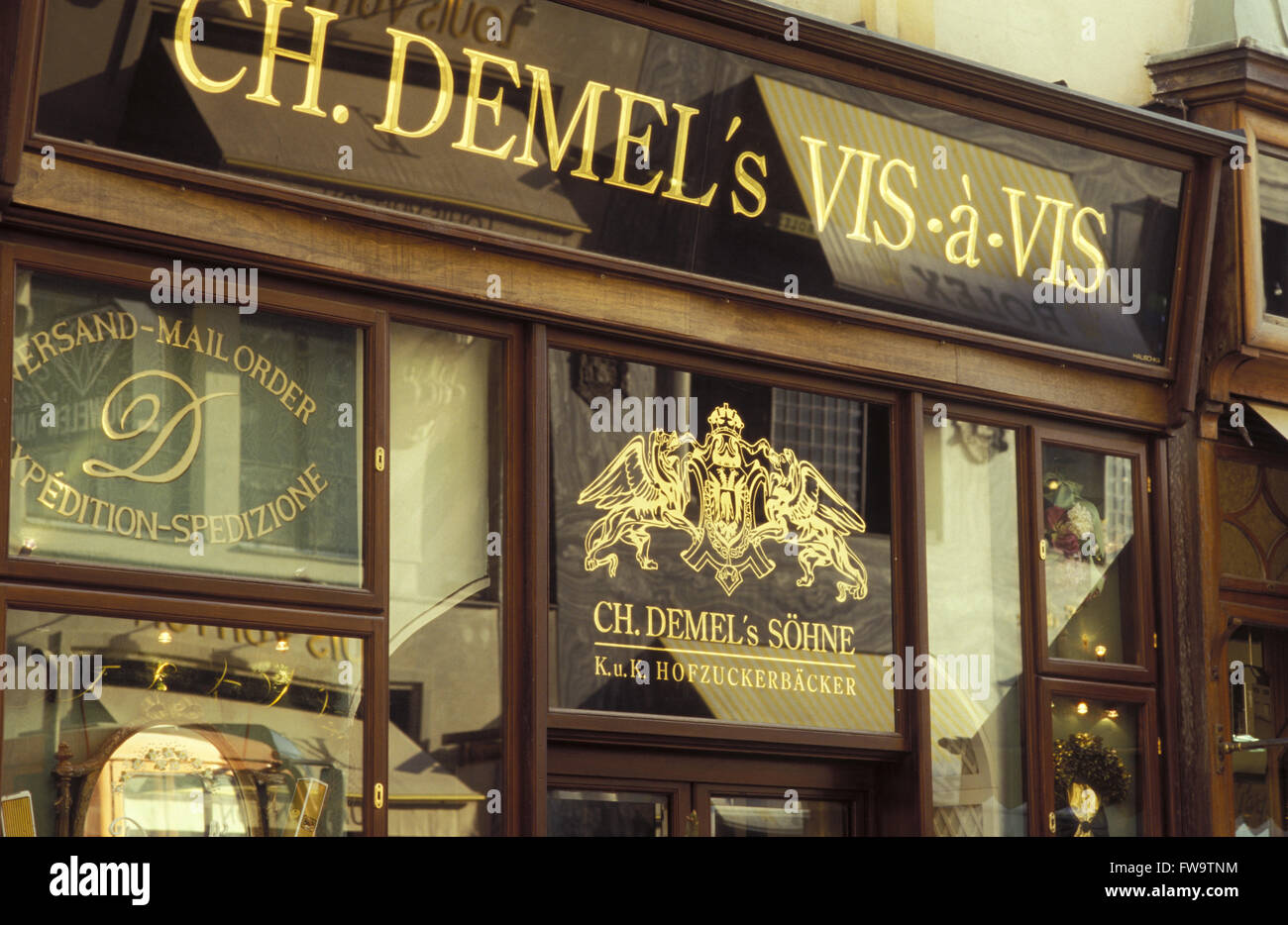 AUT, Austria, Vienna, Cafe Demel a Kohlmarkt. AUT, Oesterreich, Wien, Cafe Demel am Kohlmarkt. Foto Stock