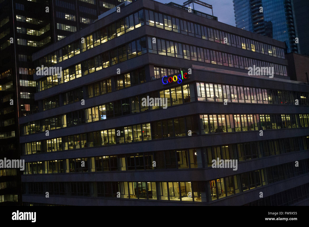 Google Canada ufficio nel centro di Toronto, Ont. giovedì lug. 30, 2015. Foto Stock