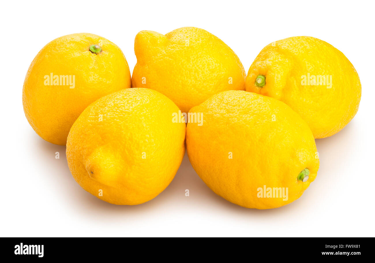 limoni isolati Foto Stock