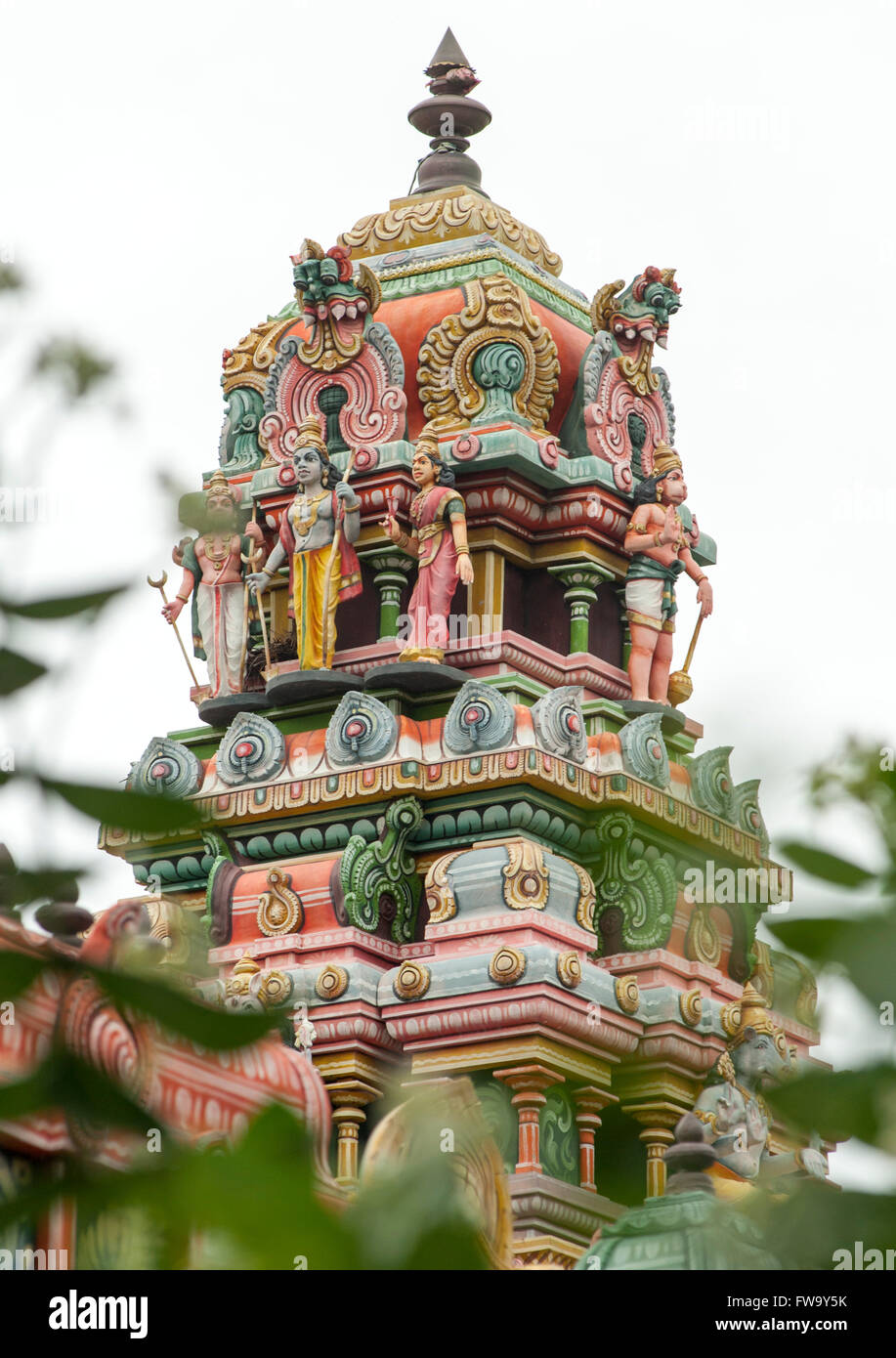 Tempio indù al Bel Air in Mauritius. Foto Stock