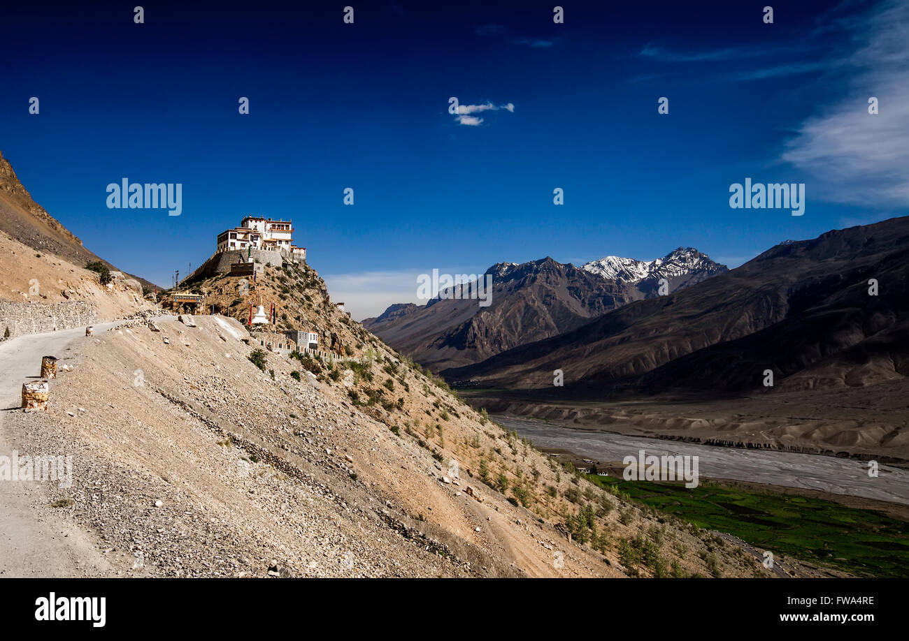 India un monastero nelle montagne di Himachal Pradesh Foto Stock