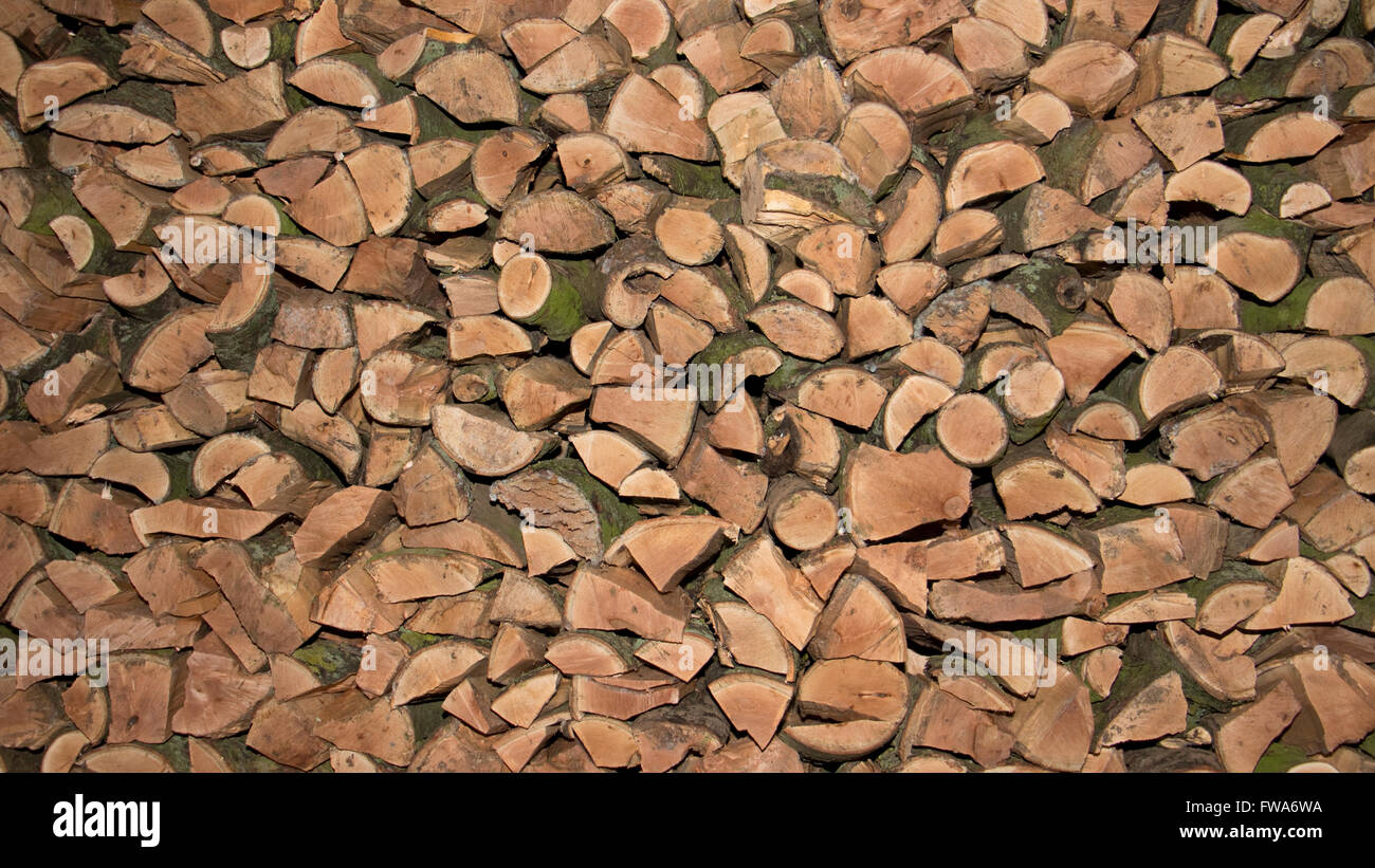 I registri per legna da ardere Foto Stock