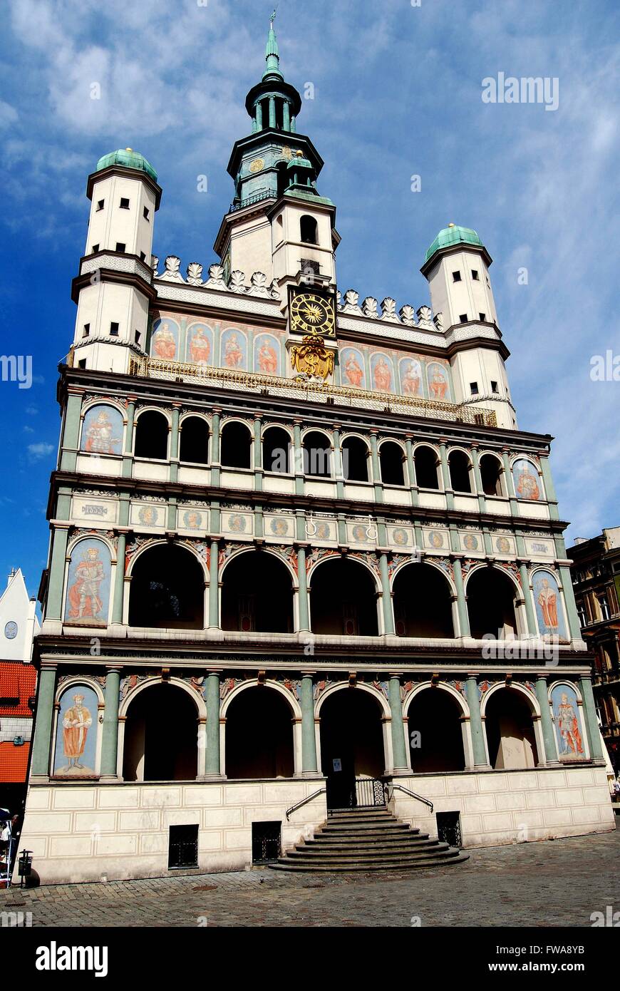 Poznan, Polonia: rinascimentale del XVI secolo Municipio (Ratusz) in Rynek piazza del mercato Foto Stock