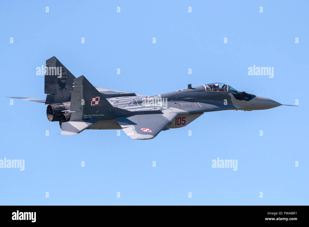 Mikoyan-Gurevich MiG-29un fighter aircraft dal polacco Air Force. Foto Stock