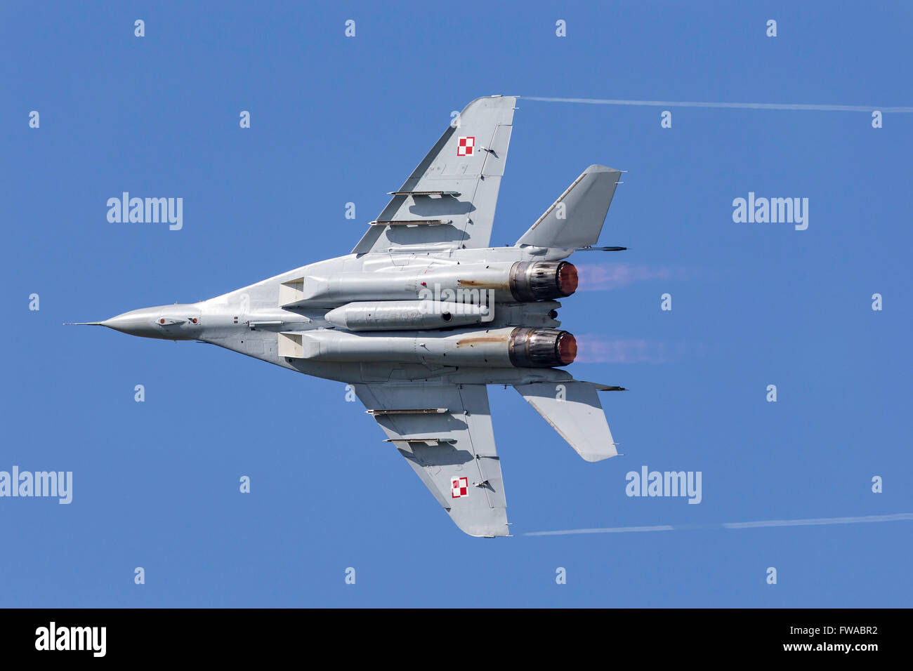 Mikoyan-Gurevich MiG-29un fighter aircraft dal polacco Air Force. Foto Stock