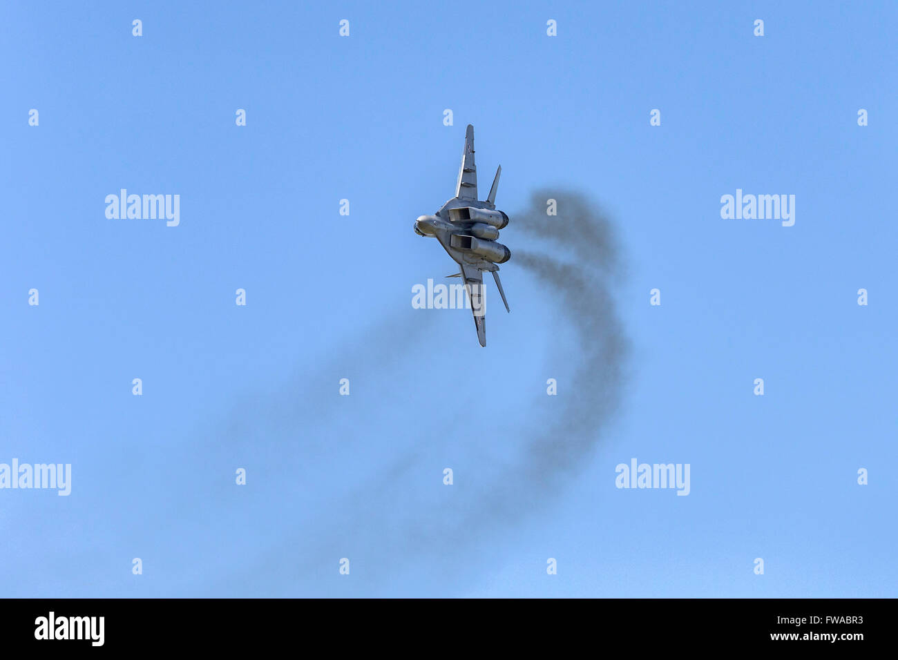 Mikoyan-Gurevich MiG-29un fighter aircraft dal polacco Air Force. Foto Stock