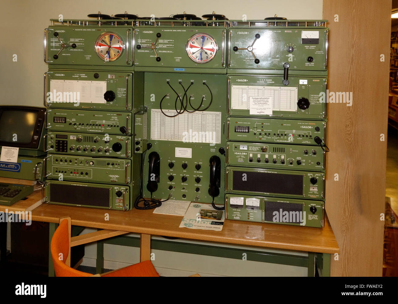 Navi stazione radio 'SAILOR' dal 1980 realizzati dalla S.P. Radio, Abborg, Danmark Foto Stock