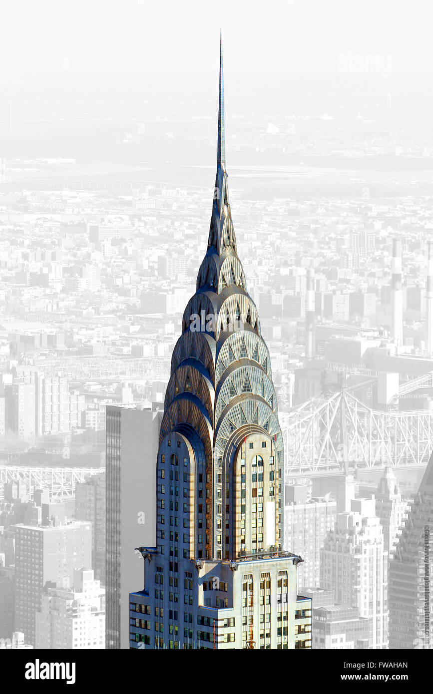 Chrysler Building di New York City, Stati Uniti d'America. Foto Stock