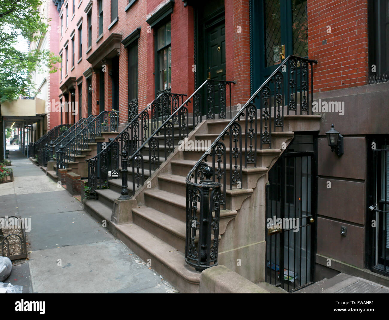 Scale nel Greenwich Village di New York City, Untited Stati d'America. Foto Stock